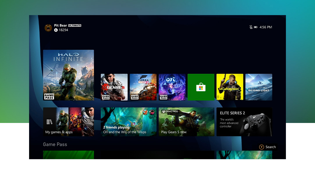 Xbox Series X : son écran d'accueil pourrait être le même que